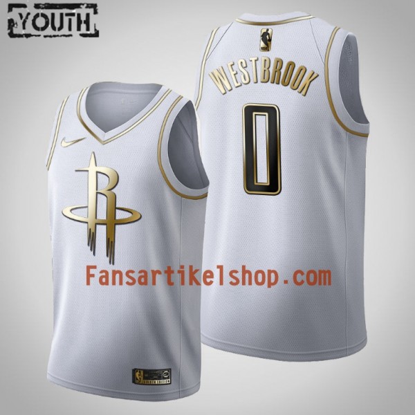 NBA Houston Rockets Trikot Russell Westbrook 0 Nike 2019-2020 Weiß Golden Edition Swingman - Kinder NBA Houston Rockets Trikot Russell Westbrook 0 Nike 2019-2020 Weiß Golden Edition Swingman - Kinder